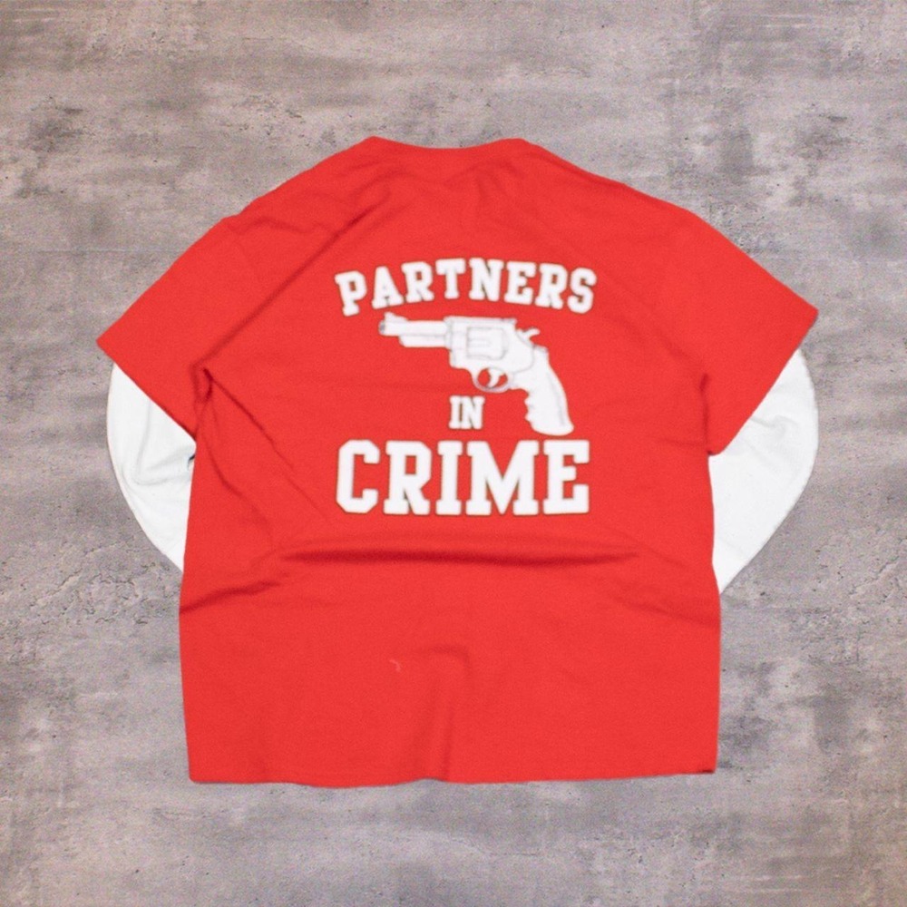 Y2K 00's Partner In Crime Comedy Edgy Statement Bold Urban Bright T-Shirt